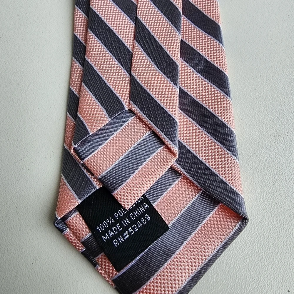 Boys Clip On Tie Striped Pre Tied Necktie Modern 15